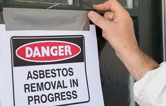 Asbestos removal in progress