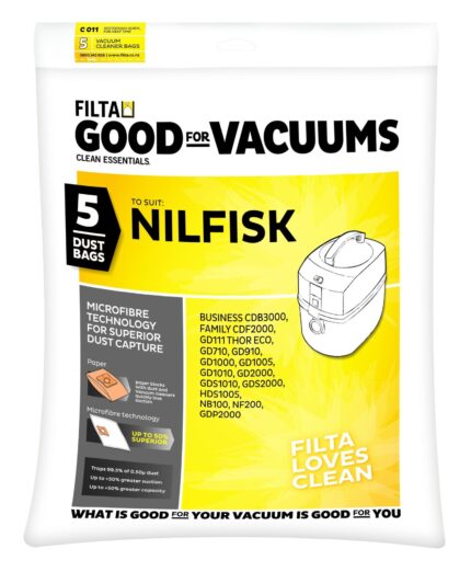 Nilfisk VP300 - VP400 Microfibre Vacuum Bags  ( 5)