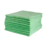 Micro Fibre Cloths Green Pk 10