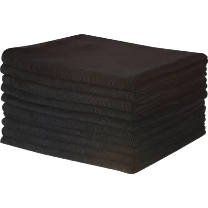 Micro Fibre Cloths Black Pk 10