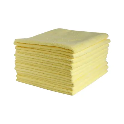 Micro Fibre Cloths Yellow Pk 10
