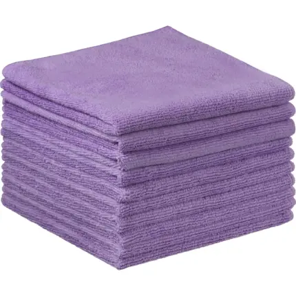 Micro Fibre Cloths Purple Pk 10
